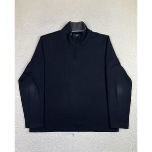 Alfani Sweater Mens XL Black Stretch Quarter Zip Pullover Shirt Casual